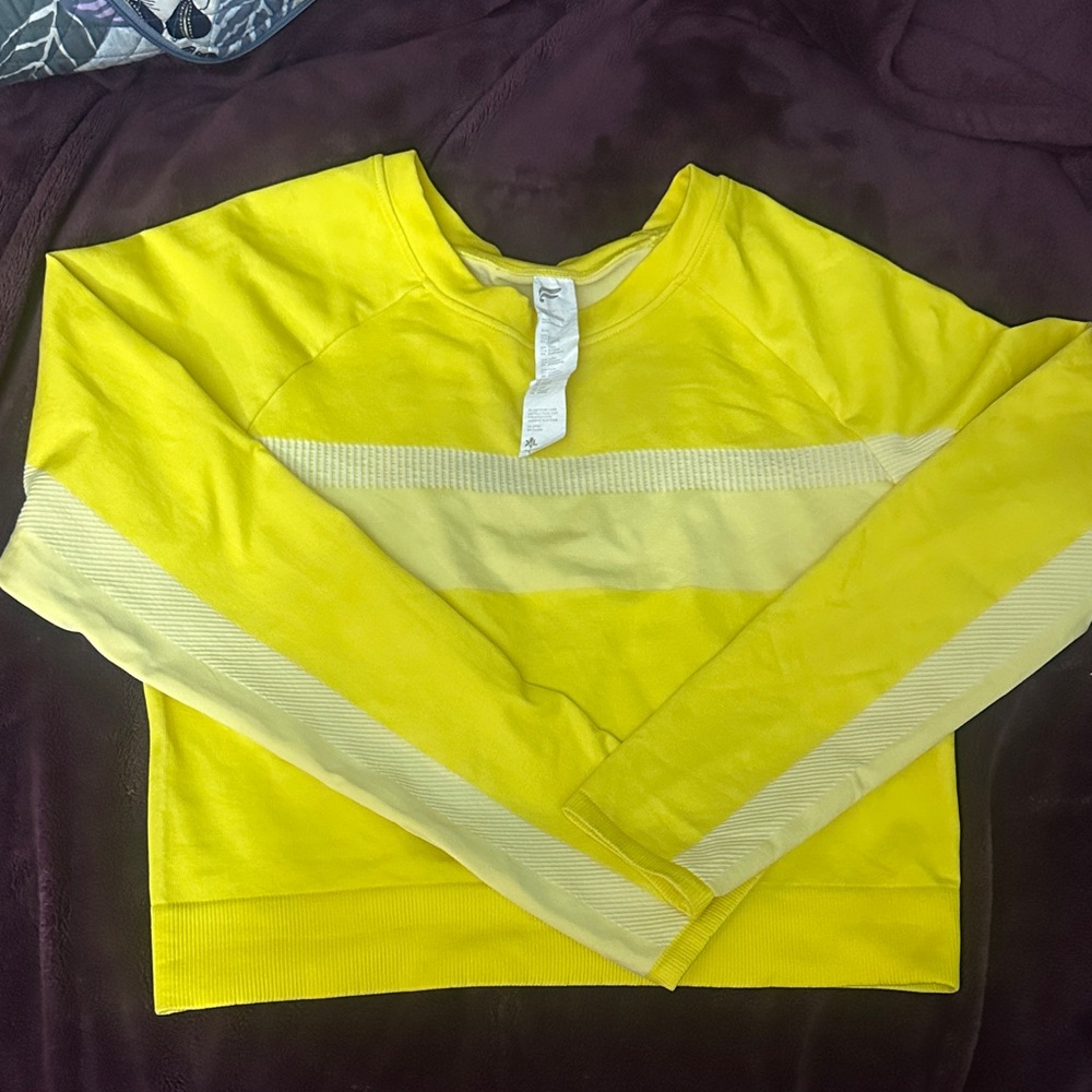 Fabletics Yellow Long Sleeve Tee
